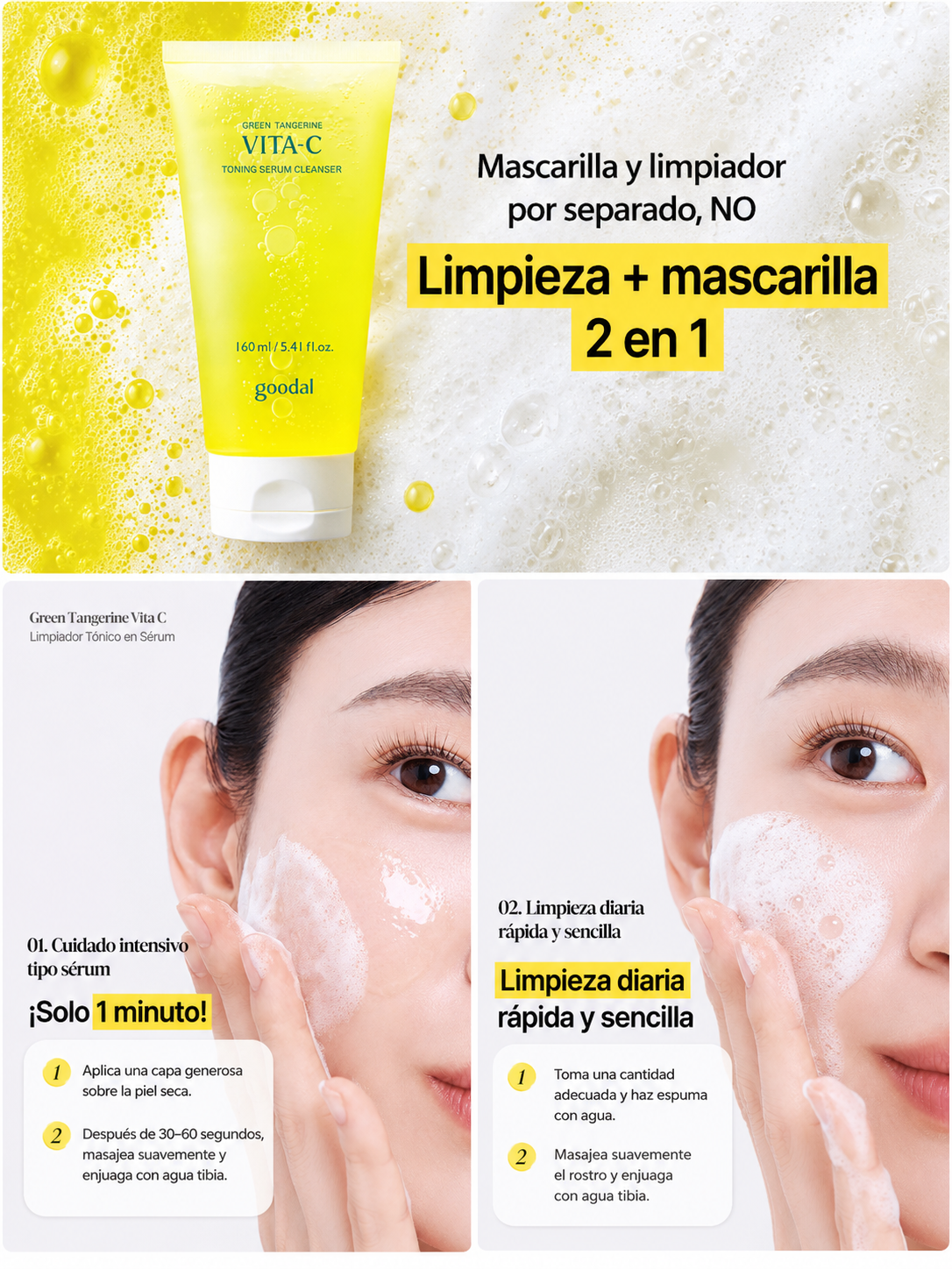 Green Tangerine Vita-C Toning Serum Cleanser